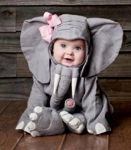 Egy kislány elefánt